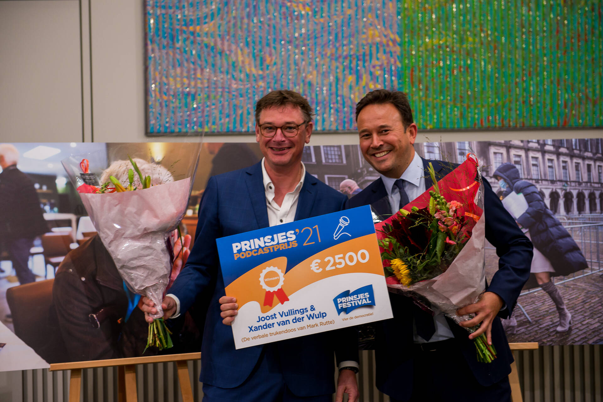 Winnaars van de PrinsjesPodcastprijs: Joost Vullings en Xander van der Wulp