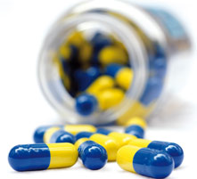 blauwgele capsule