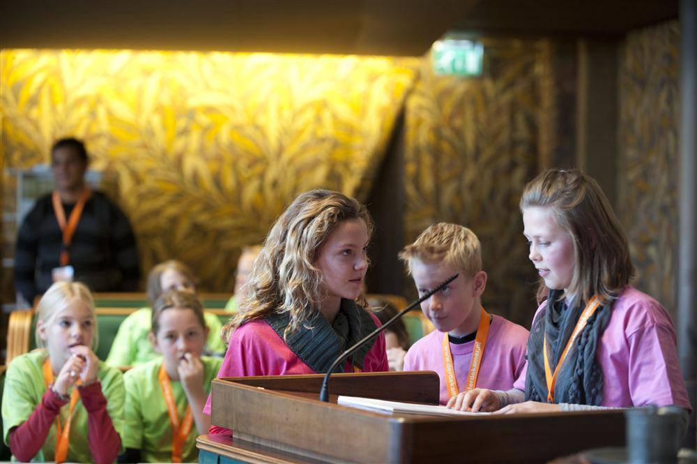 Debat plenaire zaal Eerste Kamer