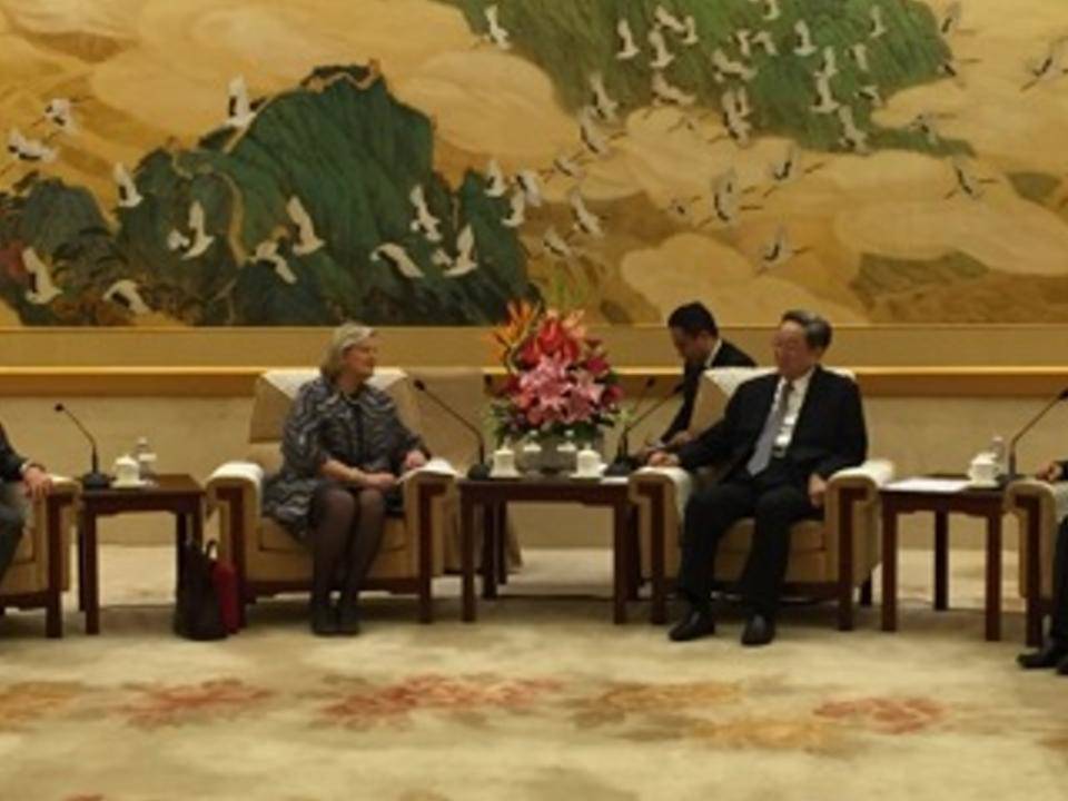 Ontmoeting met de Voorzitter van de Chinese People's Political Consultative Conference (CPPCC) Yu Zhengsheng. 