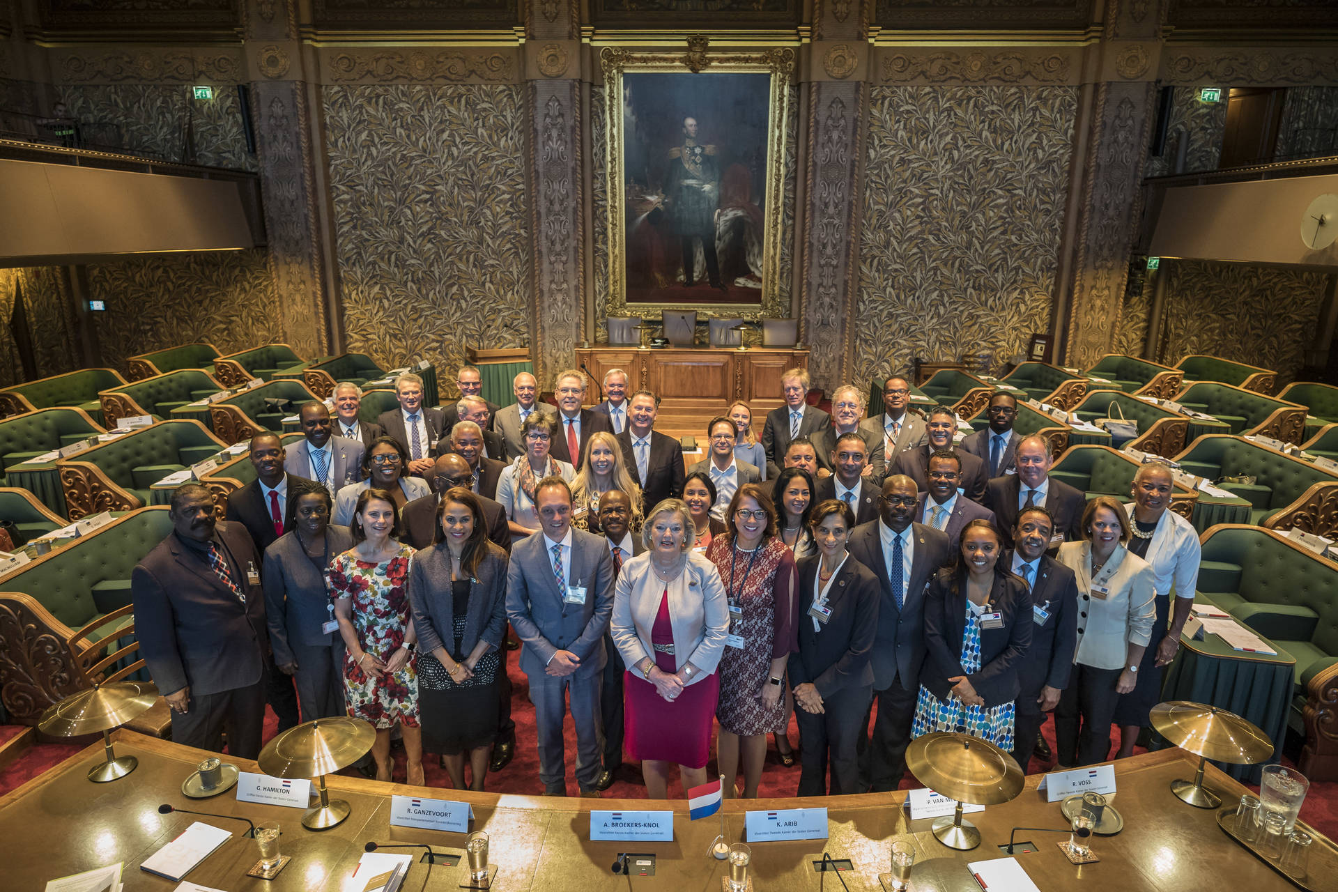 Het Interparlementair Koninkrijksoverleg in juni 2017 in de Eerste Kamer