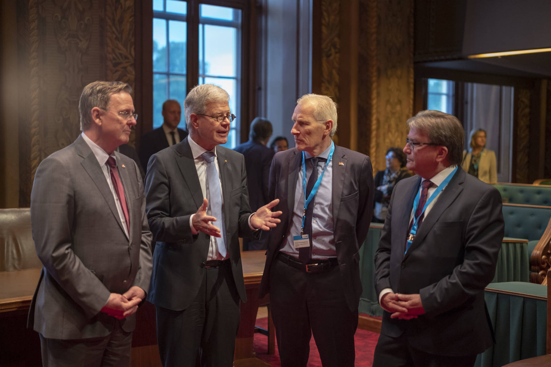 In de plenaire zaal van de Eerste Kamer