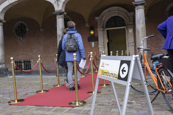 De rode loper lag uit bij de ingang aan het Binnenhof
