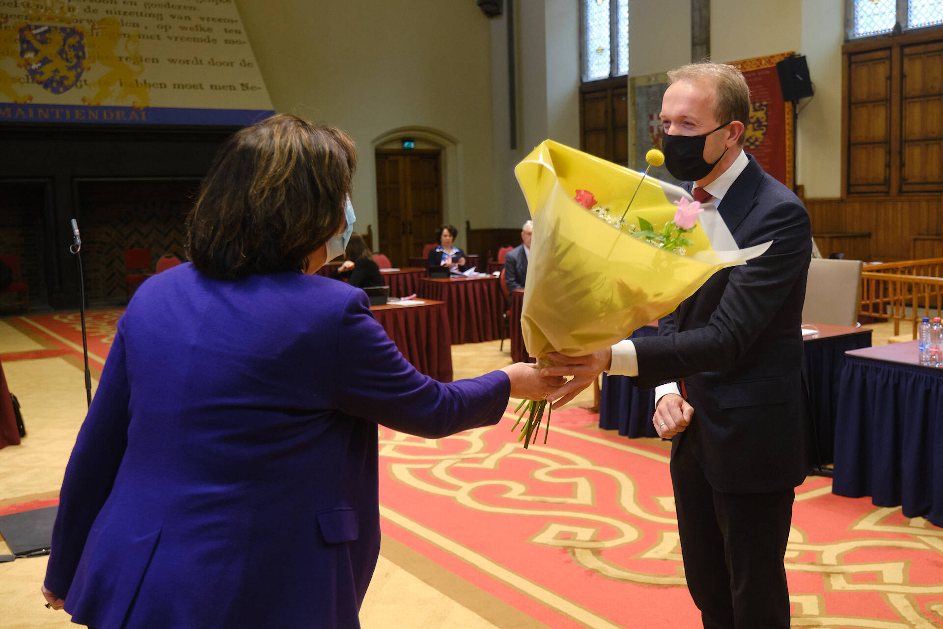 Felicitaties voor senator Talsma van ChristenUnie-fractievoorzitter Tineke Huizinga