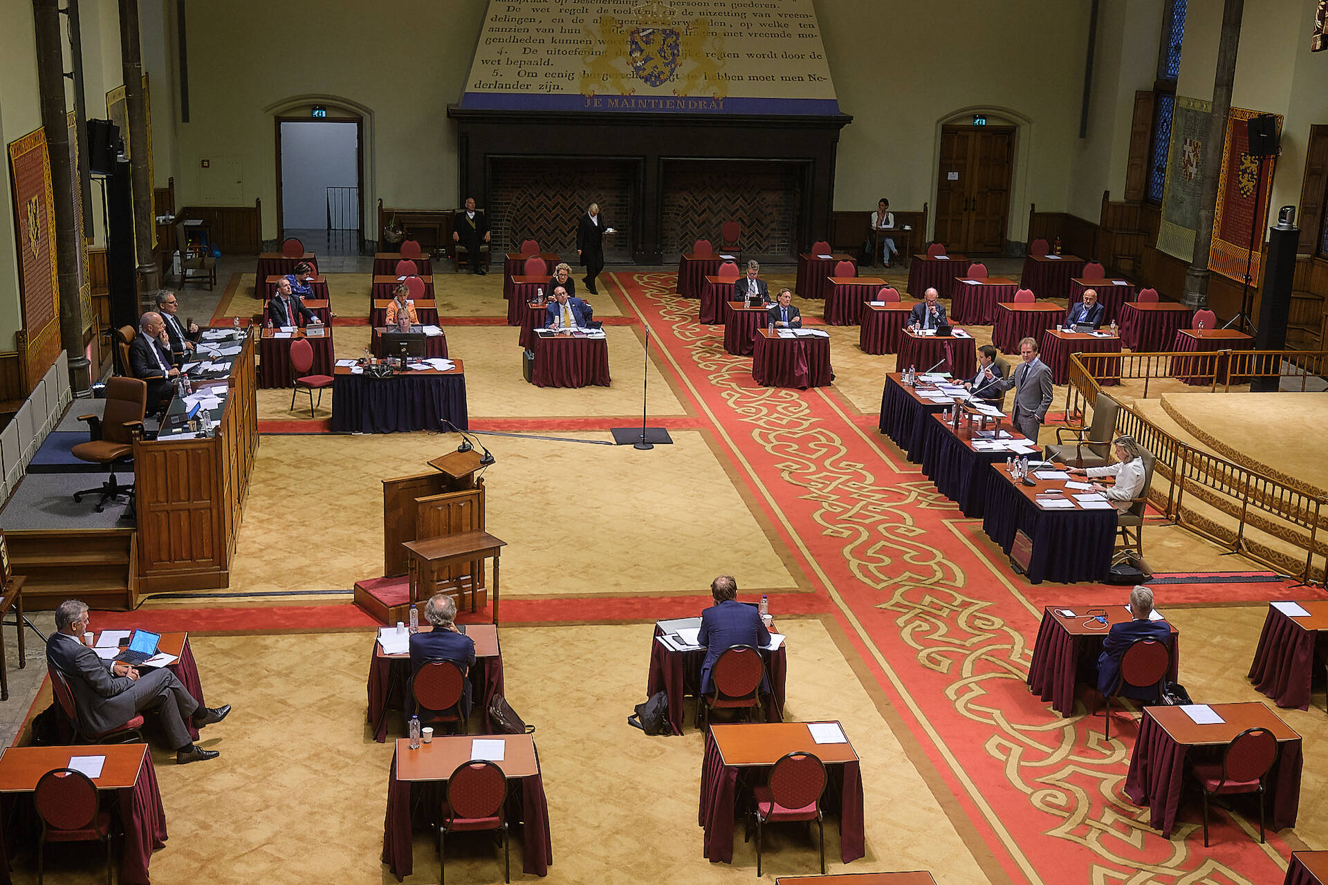 De Eerste Kamer tijdens het debat op 28 september 2021