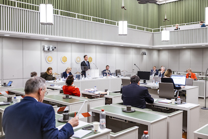 De Eerste Kamer tijdens het debat op 15 februari 2022
