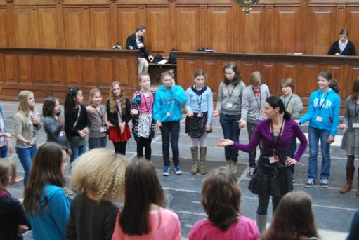 Repetitie Nieuw Amsterdams Kinderkoor in De Nieuwe Kerk