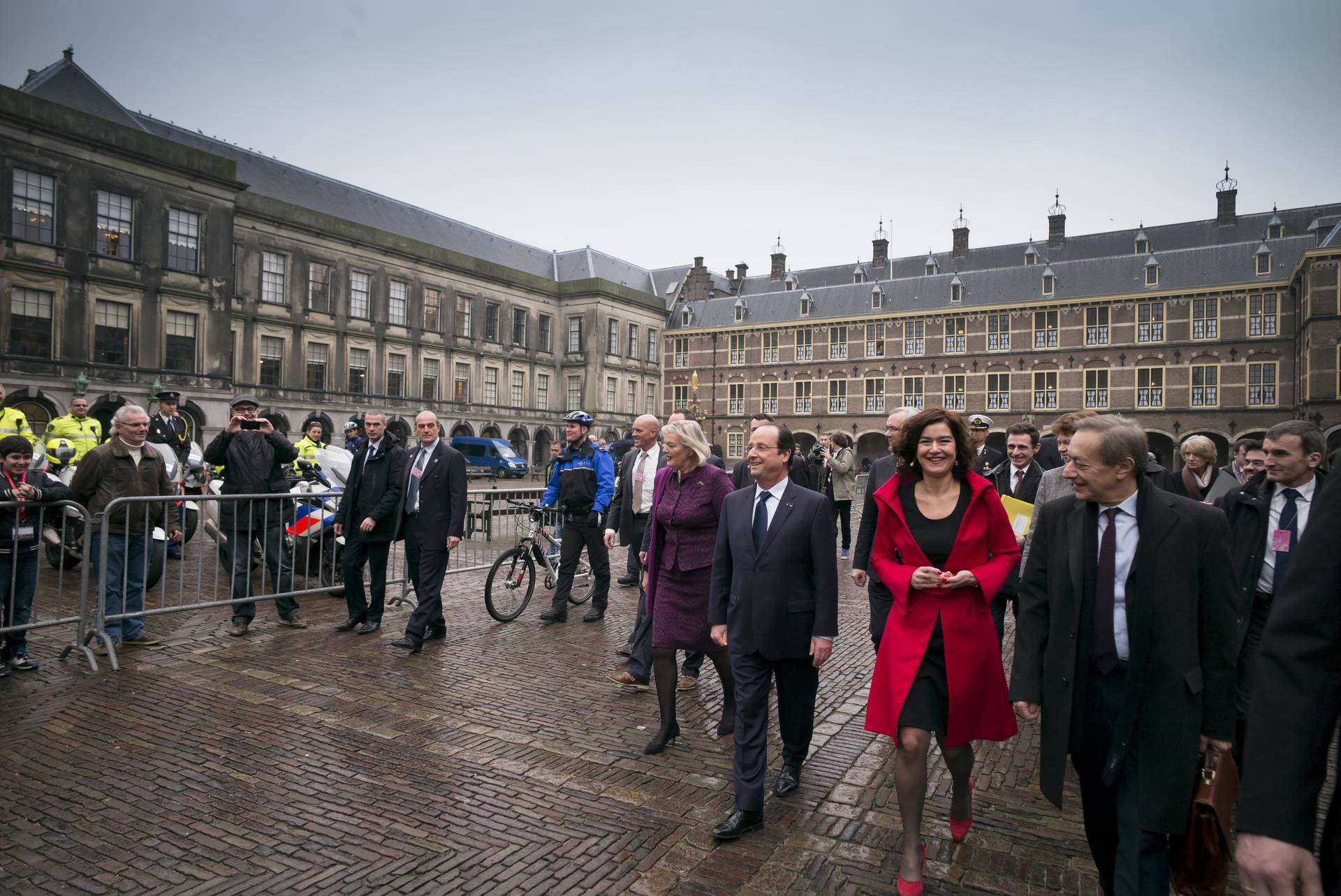 Ontvangst President Hollande door Voorzitters Eerste en Tweede Kamer