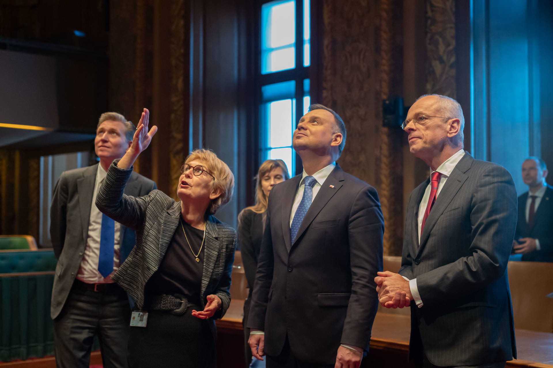 In de plenaire zaal van de Eerste Kamer