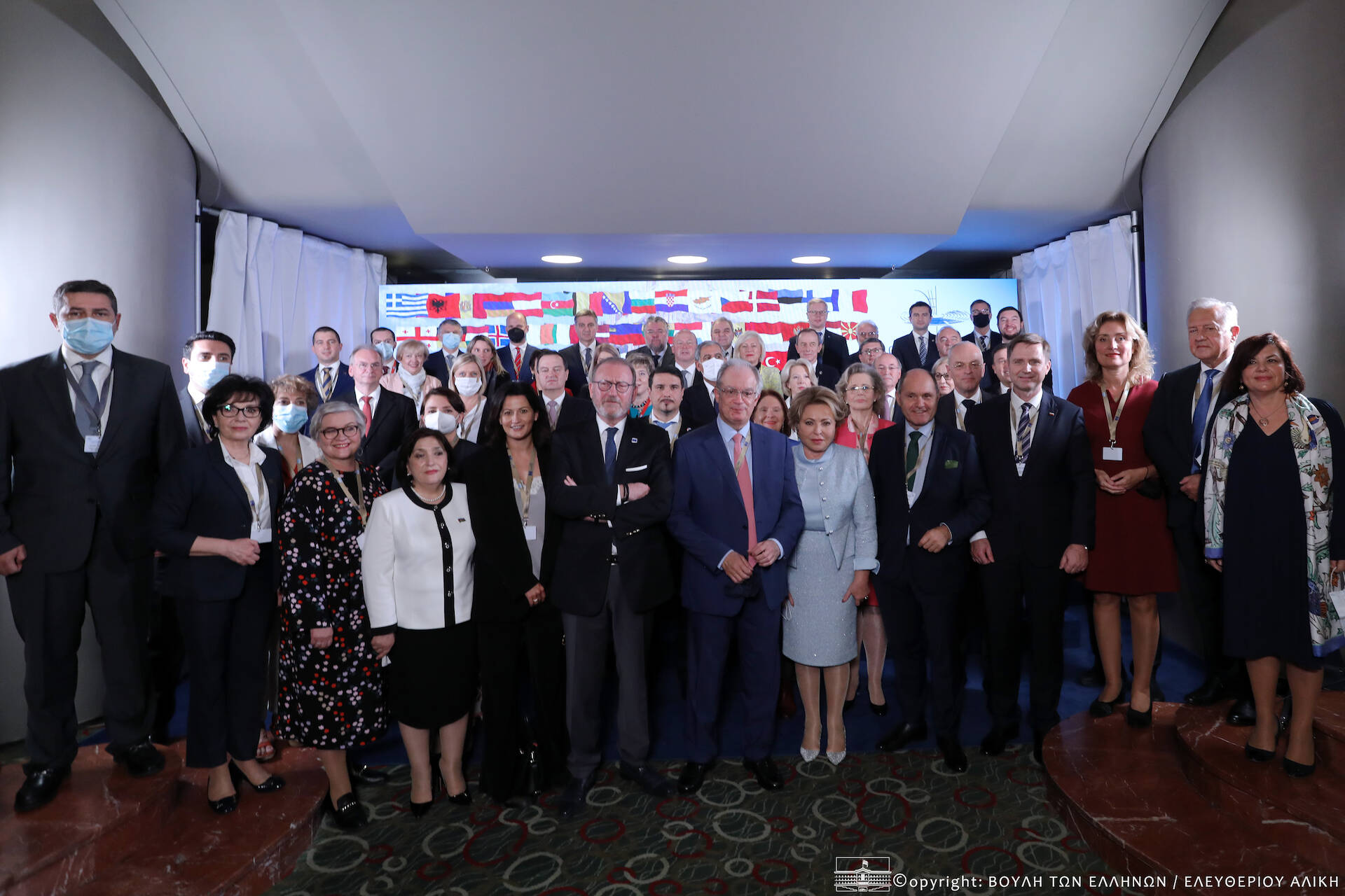 Kamervoorzitters nemen deel aan Voorzittersconferentie van de Raad van Europa - Groepsfoto
