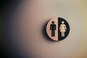 Pictogrammen van mannen- en vrouwentoilet