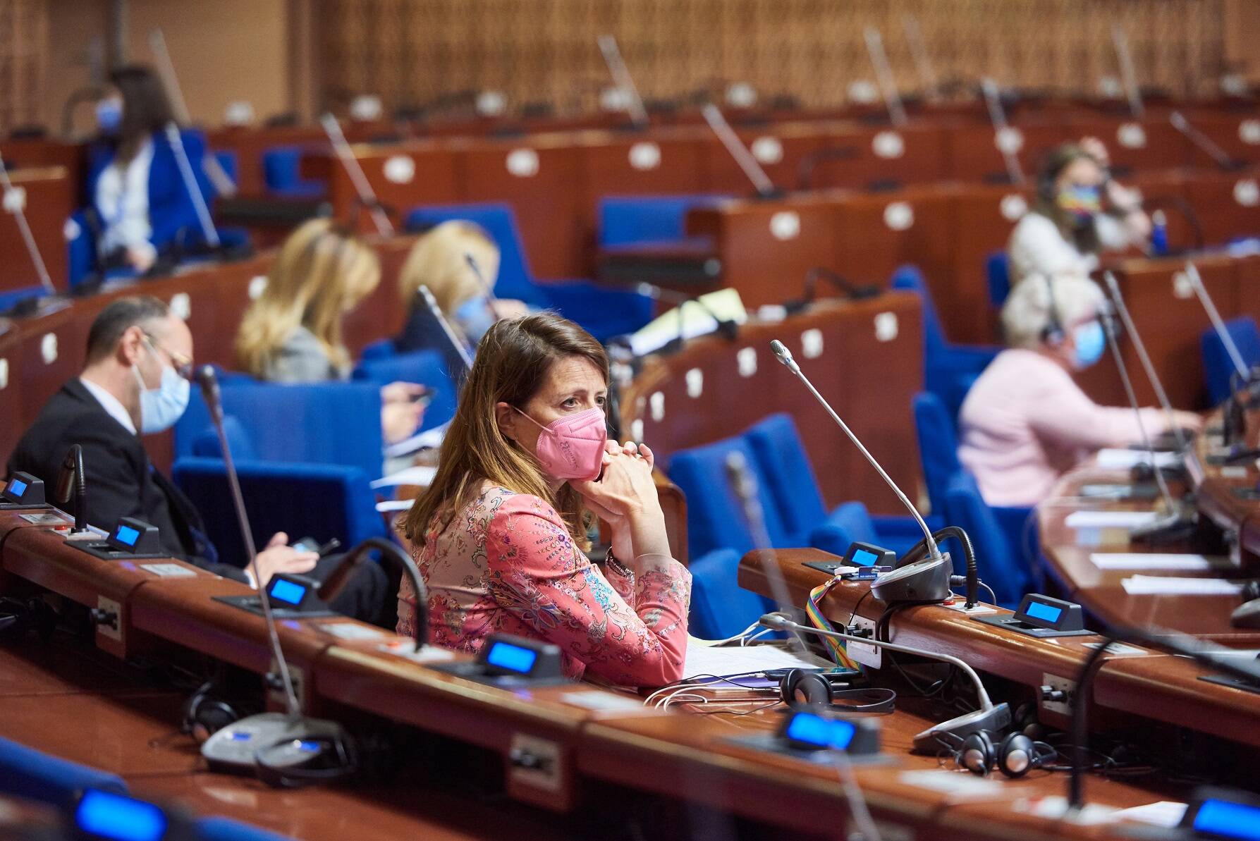 Petra Stienen (D66) tijdens de PACE