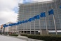 Barleymontgebouw in Brussel met EU vlaggen