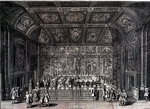 Foto De vergaderzaal rond 1730, grote versie